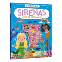 LIBRO DE ACTIVIDADDES STICKERS EN 3D SIRENAS