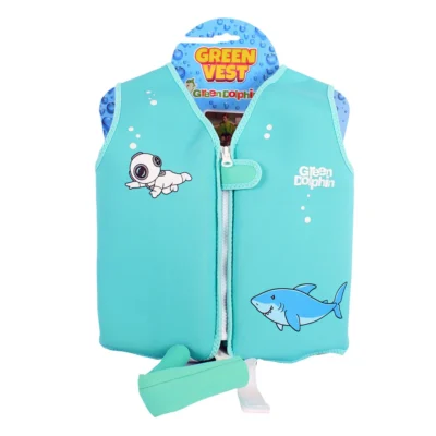 Chaleco Flotador Infantil Tiburón Celeste 19 a 30 kg - Green Dolphin