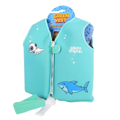 Chaleco Flotador Infantil Tiburón Celeste 19 a 30 kg - Green Dolphin - Imagen 2