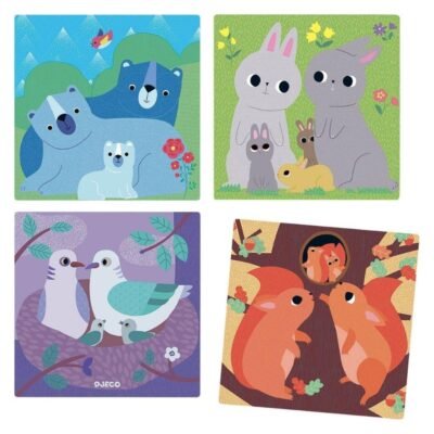 DJECO - Puzzle 9 cubos de madera Puzz-Up Forest - Imagen 2