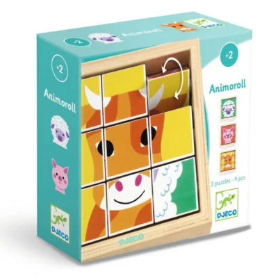 DJECO - Puzzle madera giratorio animales de la granja - Imagen 3