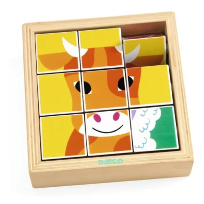 DJECO - Puzzle madera giratorio animales de la granja