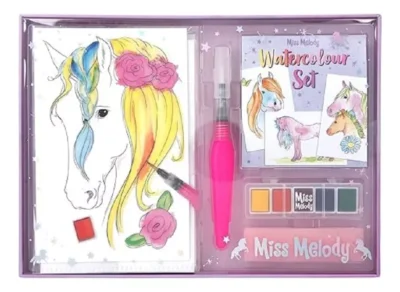 MISS MELODY SET DE ACUARELAS - DIBUJOS ARTISTICOS ACUARELAS CON MOTIVOS DE CABALLOS