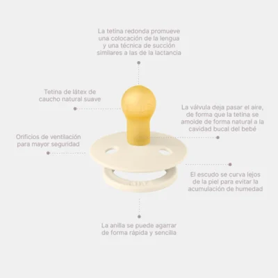 Chupete colour x2 |  ivory/sage Bibs | Redondo | Talla 3 - Imagen 2
