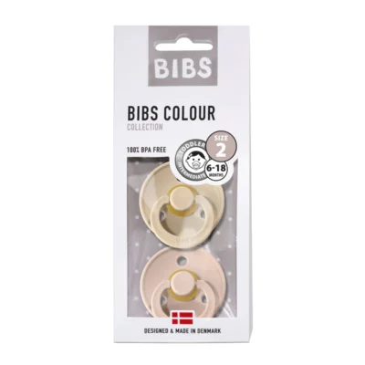 Chupete Bibs Colour x2 | Vanilla & Blush | Redondo | Talla 2 - Imagen 3