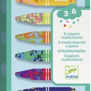 6 CRAYONES MULTICOLORES
