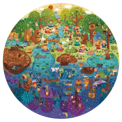 PUZZLE 150PCS REDONDO, UN DIA EN EL BOSQUE