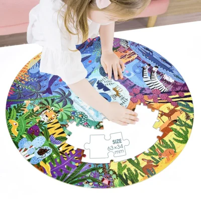 PUZZLE 150PCS REDONDO, ANIMALES ALREDEDOR DEL MUNDO - Imagen 5