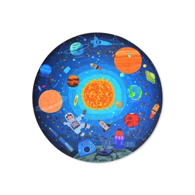 PUZZLE 150PCS REDONDO, VAGANDO EN EL ESPACIO