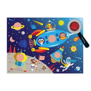PUZZLE 42PCS CON DUBUJOS SECRETOS, ESPACIO EXTERIOR