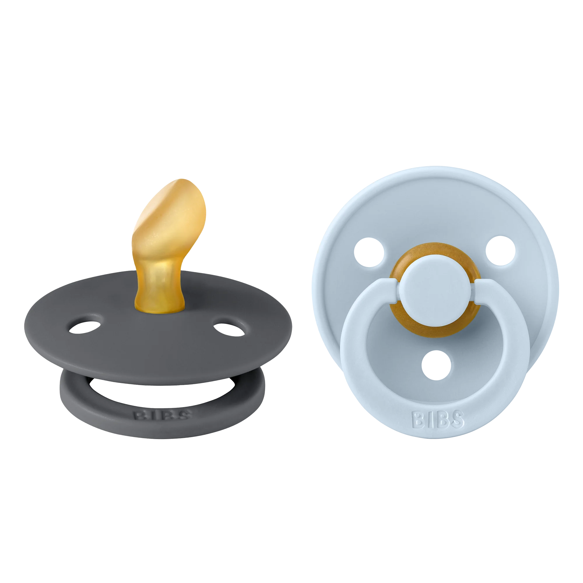 CHUEPETE BIBS COLOUR x2 | IRON & BABY BLUE ANATOMICO TALLA 1