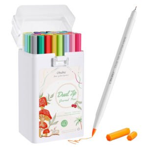 OHUHU 40 MARCADORES A BASE DE AGUA PINCEL Y FINELINER DUAL TIP