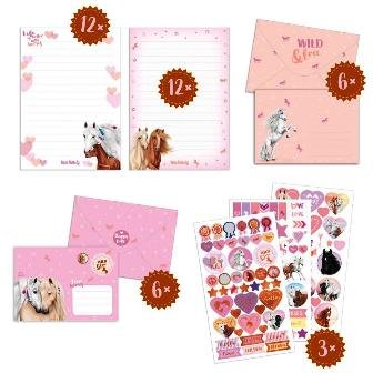 MISS MELODY - SET DE PAPEL DE CARTA SUNDOWN CON 24 HOJAS Y 12 CARTAS - Imagen 4
