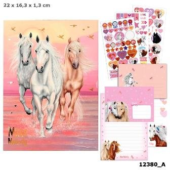 MISS MELODY - SET DE PAPEL DE CARTA SUNDOWN CON 24 HOJAS Y 12 CARTAS