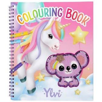 LIBRO PARA COLOREAR CON UNICORNIO, STICKERS Y LENTEJUELAS DE YLVI - Imagen 2