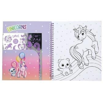 LIBRO PARA COLOREAR CON UNICORNIO, STICKERS Y LENTEJUELAS DE YLVI - Imagen 3