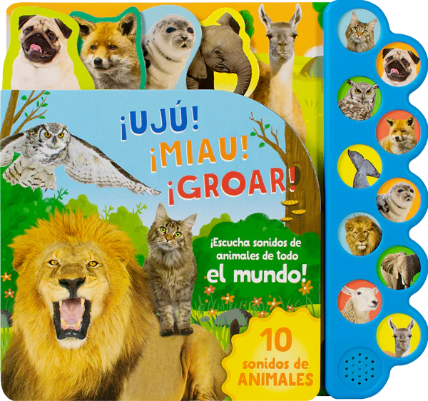 10 SONIDOS DE ANIMALES ¡UJU! ¡MIAU! ¡GROAR!