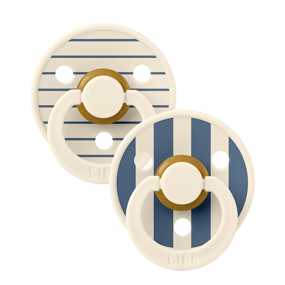 CHUPETE BIBS COLOUR STUDIO X2 | IVORY STEEL BLUE | REDONDO | TALLA 1 - Imagen 4