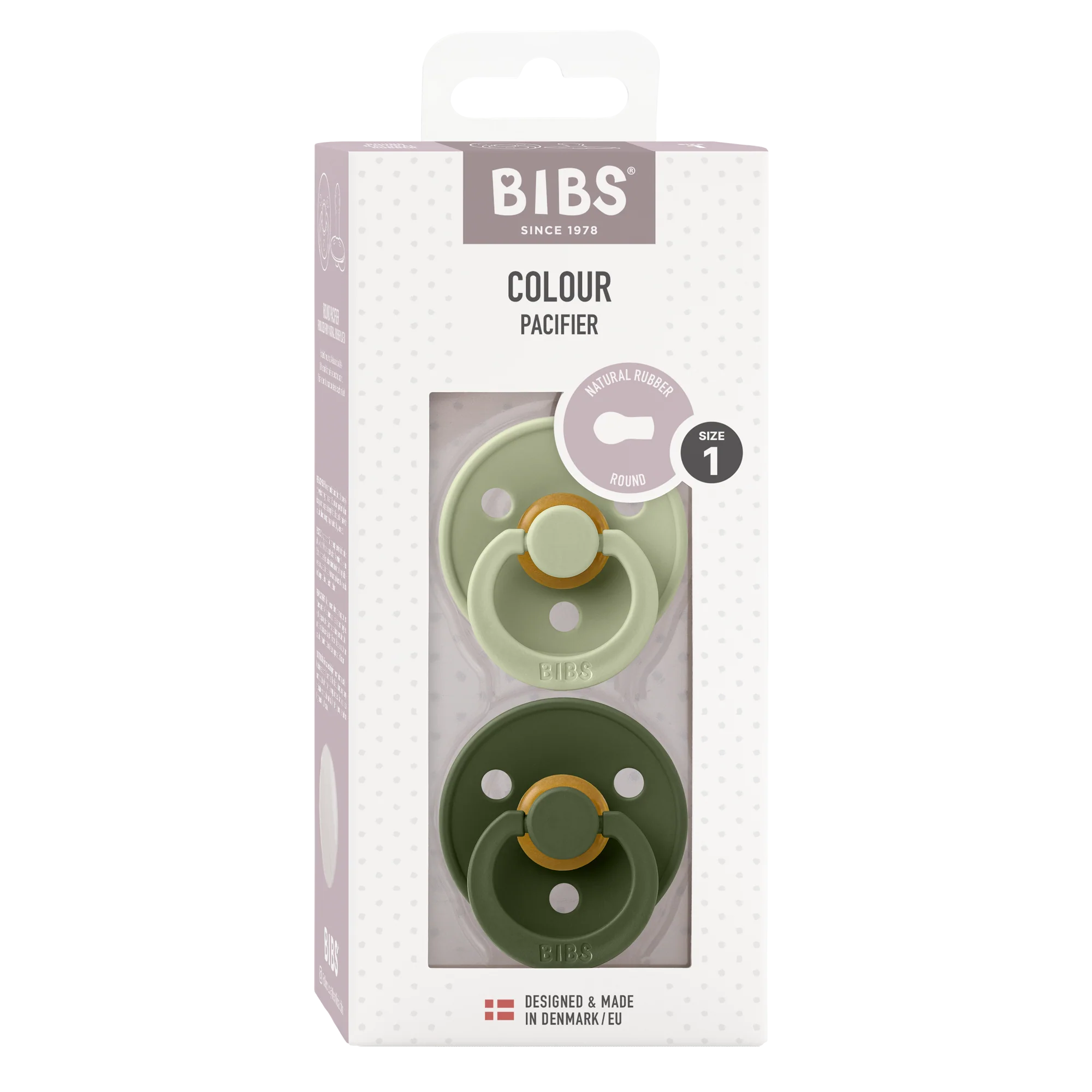 CHUPETE BIBS COLOUR x2 SAGE & HUNTER GREEN | REDONDO |  TALLA 3 - Imagen 2