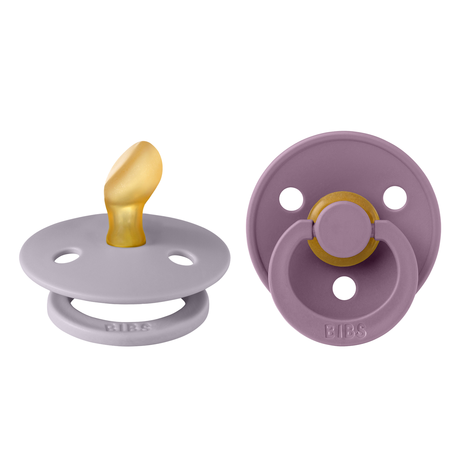 CHUPETE BIBS COLOUR X2 | FOSSIL GREY & MAUVE | ANATOMICO | TALLA 1