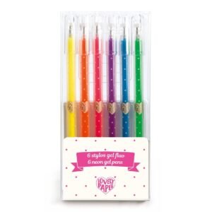 6 LAPICES GEL FLUORECENTES