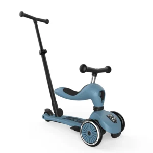 SCOOTER 2 EN 1 HIGHWAYKICK 1 PUSH AND GO STEEL - SCOOT AND RIDE