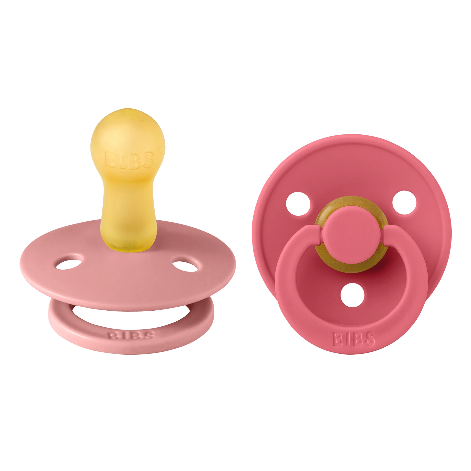 Chupete Bibs Colour x2 | Dusty Pink & Coral | Redondo | talla 1 - Imagen 3
