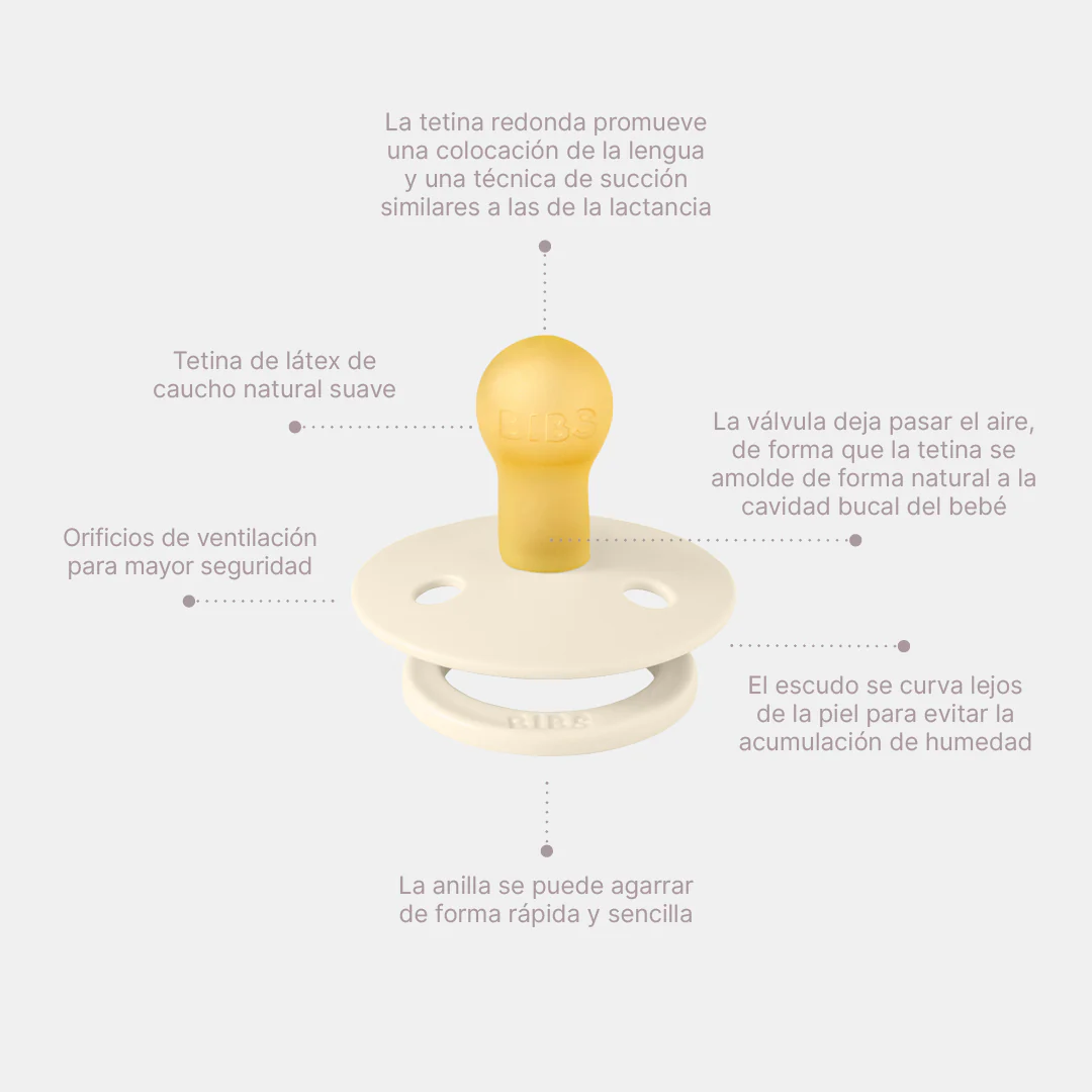 Chupete Bibs Colour x2 | Dusty Pink & Coral | Redondo | talla 1 - Imagen 4