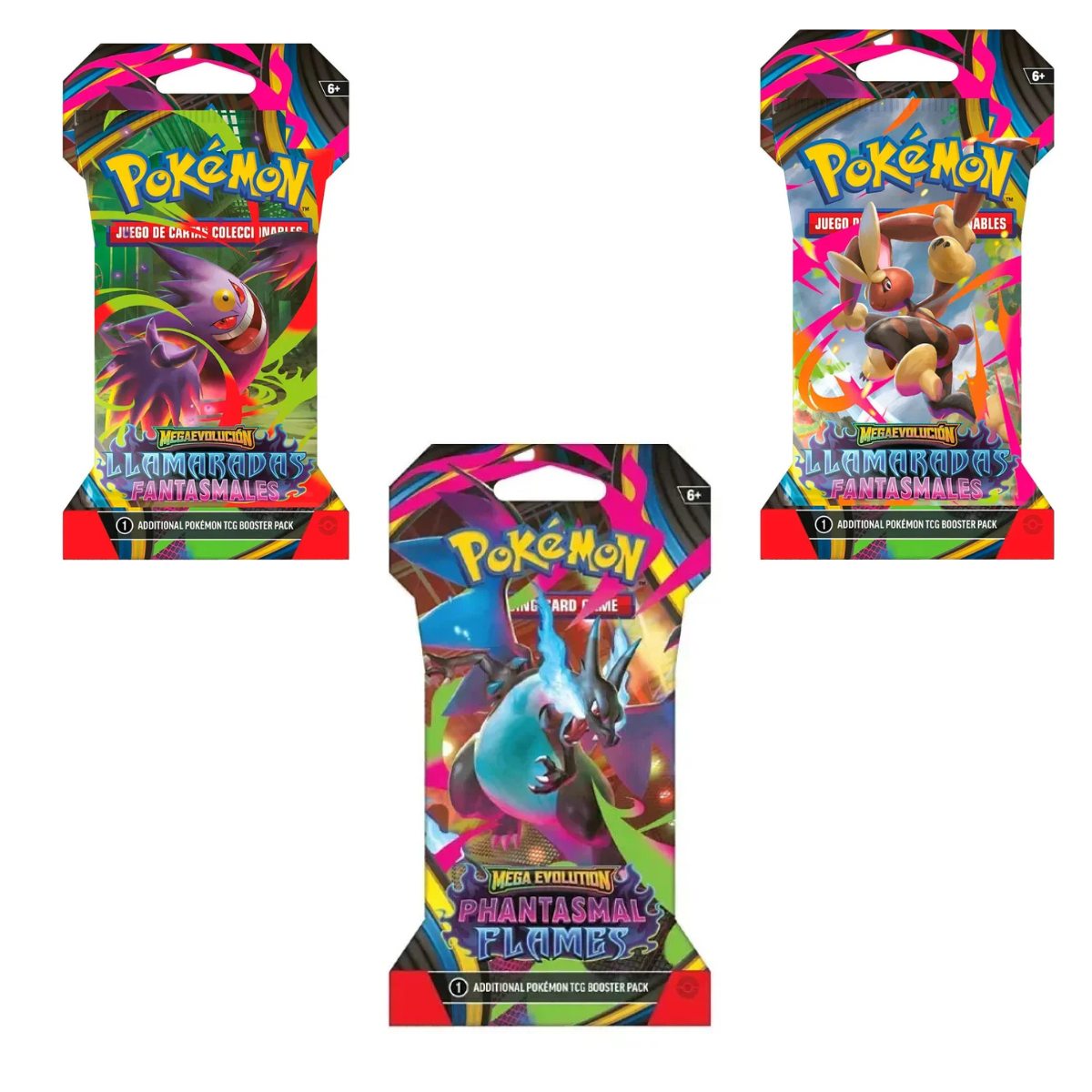 SOBRE CARTAS POKEMON LLAMARADAS FANTASMALES - ESPAÑOL