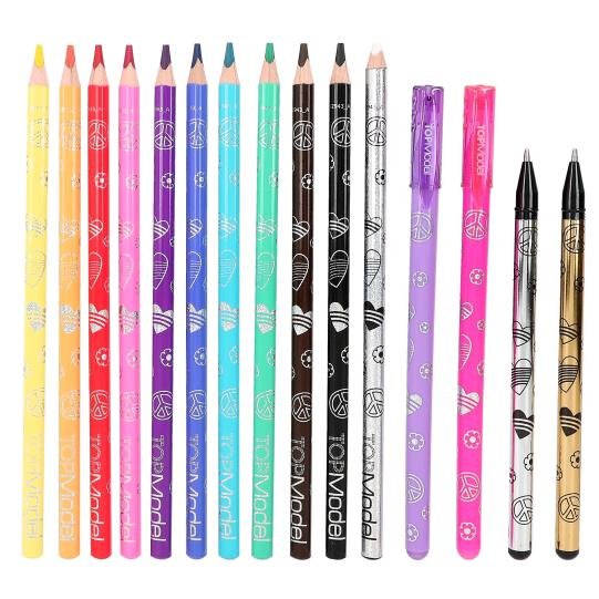 TOPModel Libro de colorear con un set de 14 lápices para diseñar - Imagen 3