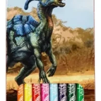10 LAPICES DE COLORES BORRABLES DE MADERA ¡ACTIVIDAD CREATIVA PARA LOS FANÁTICOS DE LOS DINOSAURIOS