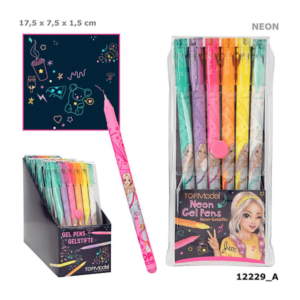 SET CON 6 ROTULADORES COLORES NEÓN DE GEL - VISIBLE TAMBIÉN EN PAPEL OSCURO DE TOPMODEL
