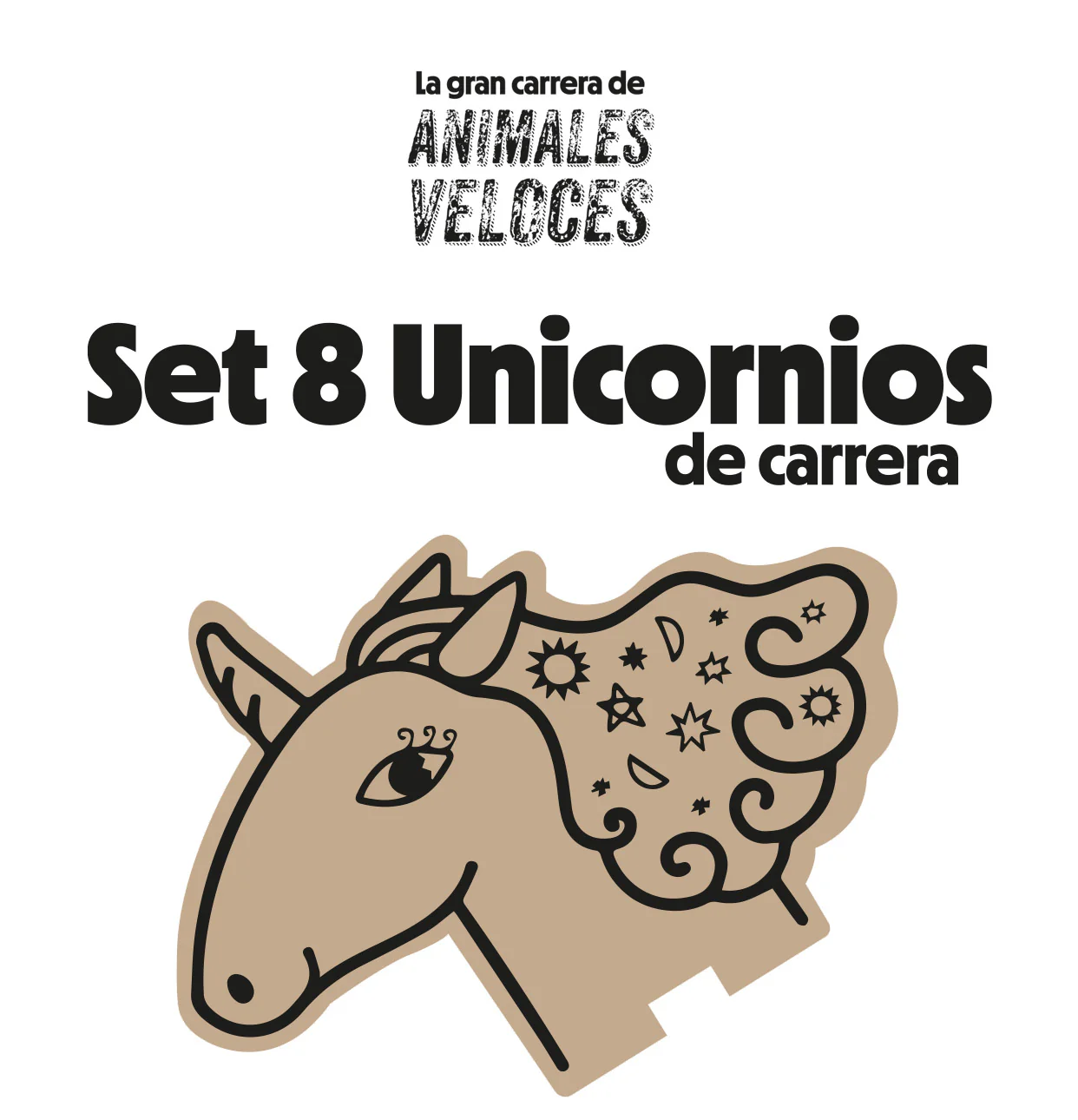 ANIMALES VELOCES - PACK 8 UNICORNIOS