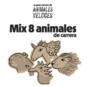 ANIMALES VELOCES - MIX 8 ANIMALES DE CARRERA