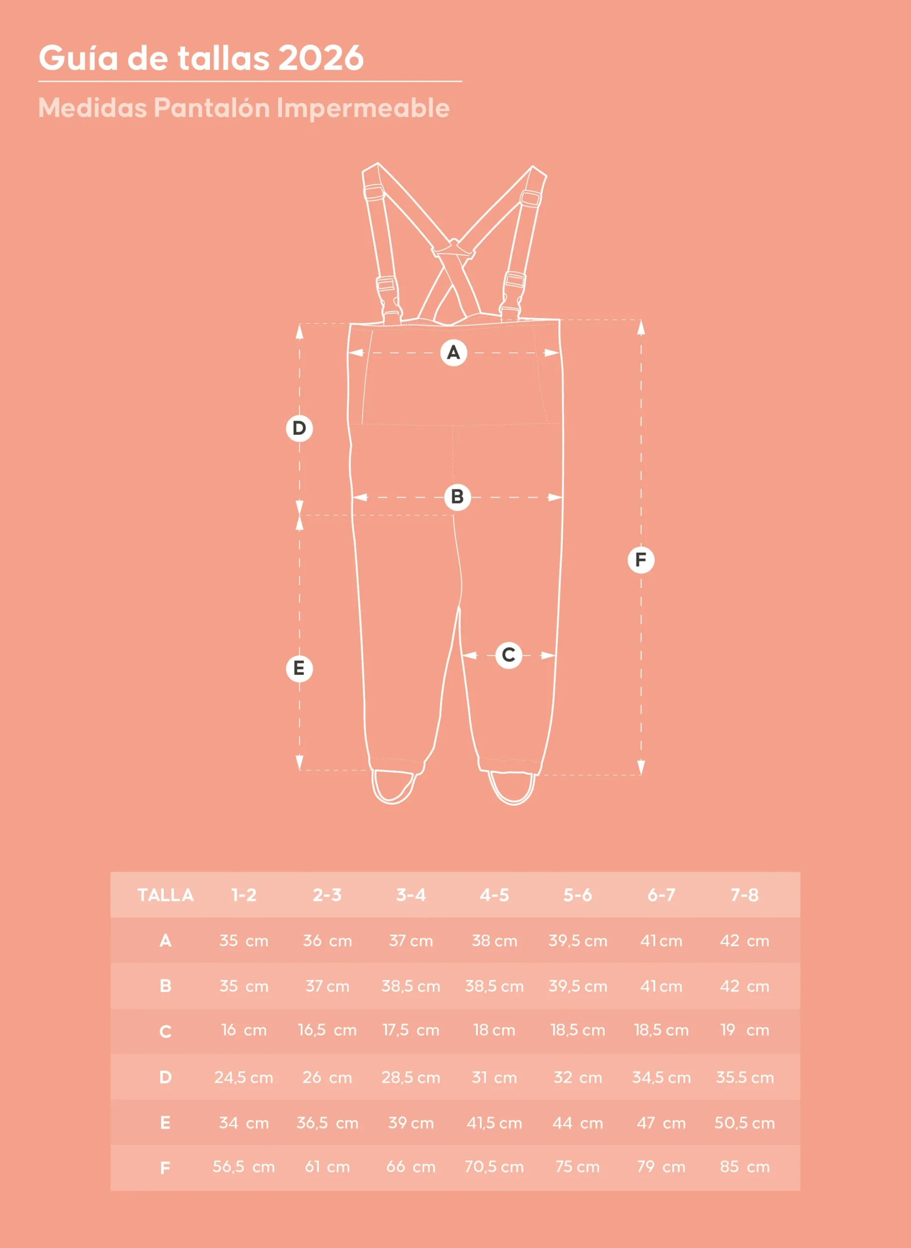 JARDINERA IMPERMEABLE ROSA TALLA 3-4 RODA - Imagen 2