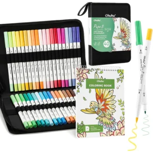 PUPE B 40 MARCADORES BASE DE AGUA + LIBRO PARA COLOREAR OHUHU PAPER FRIENDLY