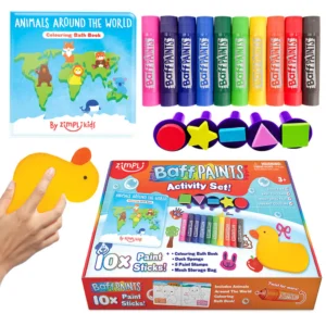 KIT PINTURAS PARA LA TINA CON LIBRO PARA COLOREAR