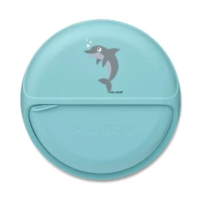 SNACK BOX GIRATORIO SPINNER SNACKDISC COLOR PASTEL DELFIN AZUL