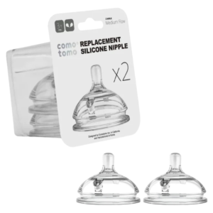 PACK DE 2 TETINAS FLUJO MEDIO MAMADERA COMOTOMO