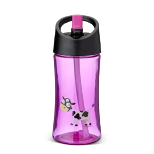 BOTELLA DE AGUA 350ML VACA ROSADO