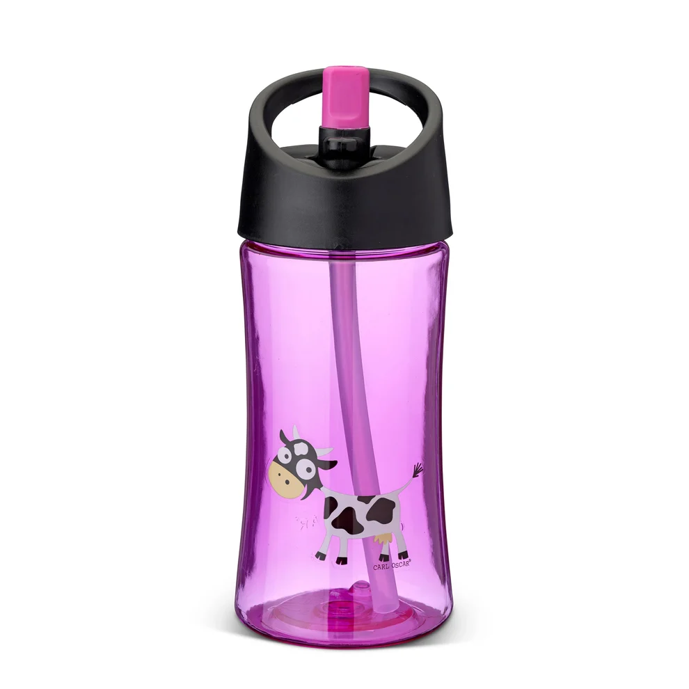 BOTELLA DE AGUA 350ML VACA ROSADO