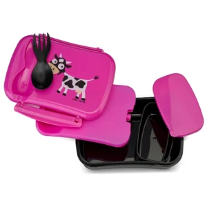 LONCHERA NICE BOX KIDS VACA ROSADO