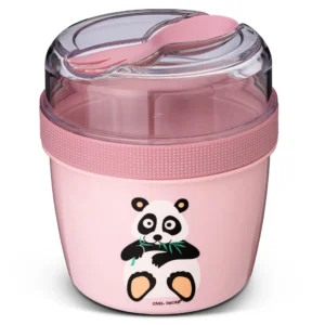 CONTENEDOR SNACK NICE CUP LARGE OSO PANDA ROSADO