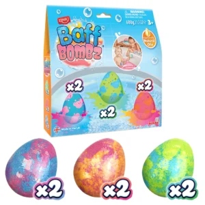 BOMBAS DE BAÑO FORMA DE HUEVO PACK 6