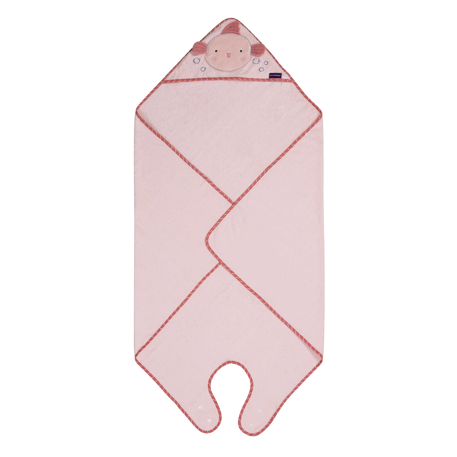 CLEVA TOALLA DELANTAL BAMBÚ ROSA - Imagen 2