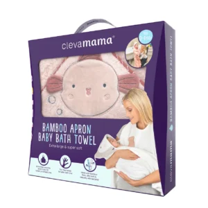 CLEVA TOALLA DELANTAL BAMBÚ ROSA